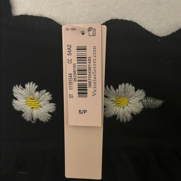 For Love And Lemons Black Daisy Embroidered Tank Top - Picture 4 of 4